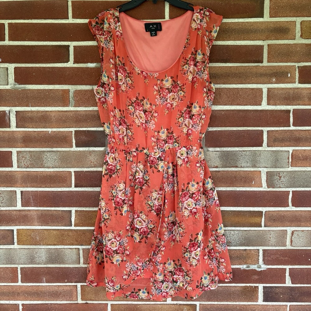 AX Paris Curve Pink Floral Dress US Sz 8 A3822